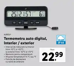 Lidl AURIOL® Termometru auto digital, interior/exterior Ofertă