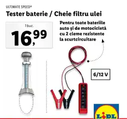 Lidl ULTIMATE SPEED® Tester baterie / Cheie filtru ulei Ofertă