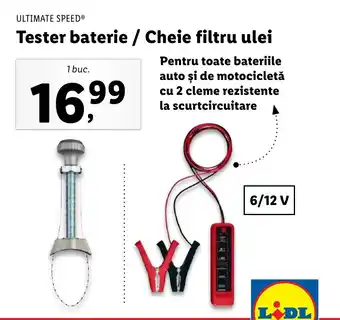 Lidl ULTIMATE SPEED® Tester baterie / Cheie filtru ulei Ofertă