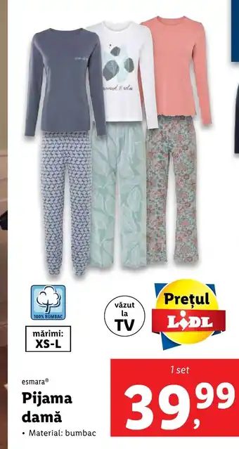 Lidl ESMARA Pijama damă Ofertă