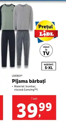 Lidl LIVERGY® Pijama bărbați Ofertă