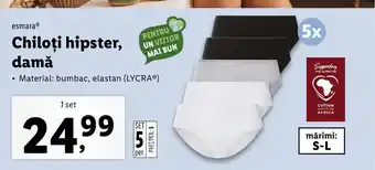 Lidl ESMARA® Chiloţi hipster, damă Ofertă