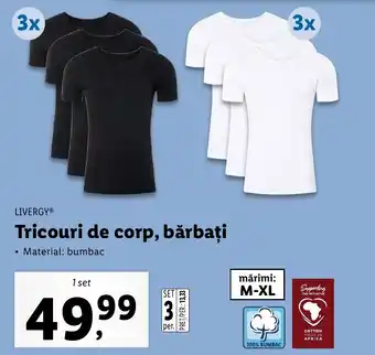 Lidl LIVERGY® Tricouri de corp, bărbați Ofertă