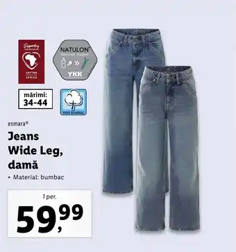 Lidl ESMARAⓇ Jeans Wide Leg, damǎ Ofertă