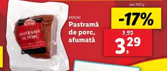 Lidl BARONI Pastramǎ de porc, afumatăǎ Ofertă