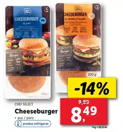 Lidl CHEF SELECT Cheeseburger Ofertă