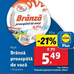 Lidl PILOS Brânză proaspătă de vacǎ Ofertă