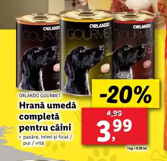 Lidl ORLANDO Gourmet Hrană umedă completă pentru câini Ofertă