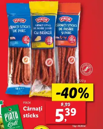 Lidl PIKOK Cârnaţi sticks Ofertă