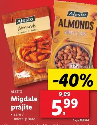 Lidl ALESTO Migdale prăjite Ofertă