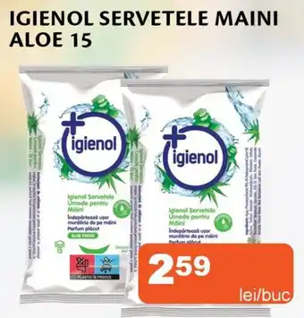 Unicarm Igienol servetele maini aloe 15 Ofertă