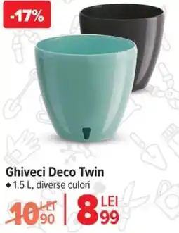 Carrefour Ghiveci Deco Twin Ofertă