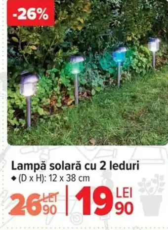 Carrefour Lampă solară cu 2 leduri Ofertă