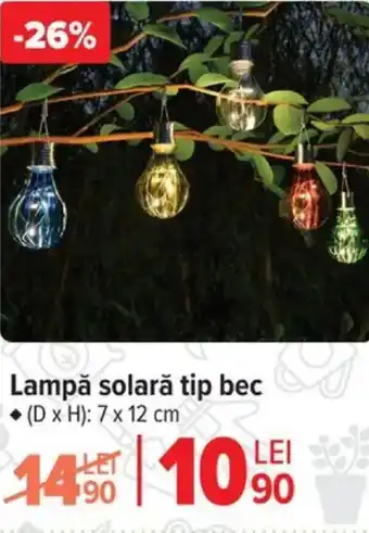 Carrefour Lampă solară tip bec Ofertă