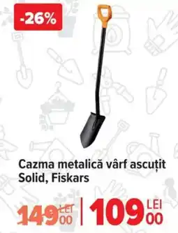 Carrefour Cazma metalică vârf ascuțit Solid, Fiskars Ofertă