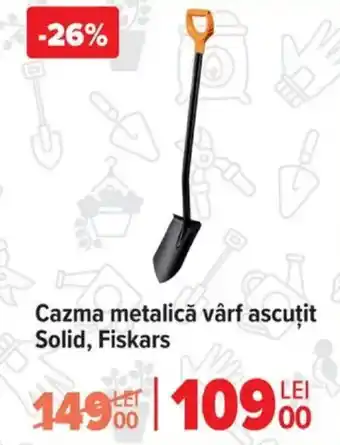 Carrefour Cazma metalică vârf ascuțit Solid, Fiskars Ofertă