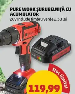 Penny Pure work şurubelniță cu acumulator Ofertă