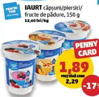 Penny Iaurt căpşuni/piersici/ fructe de pădure Ofertă