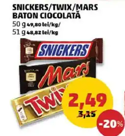 Penny SNICKERS/TWIX/MARS Baton ciocolată Ofertă