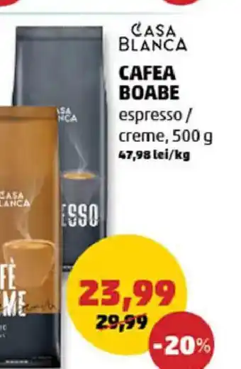 Penny CASA BLANCA Cafea boabe espresso/ creme Ofertă