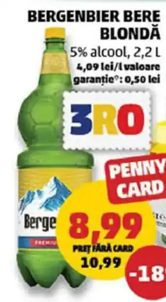 Penny BERGENBIER Bere blondă Ofertă