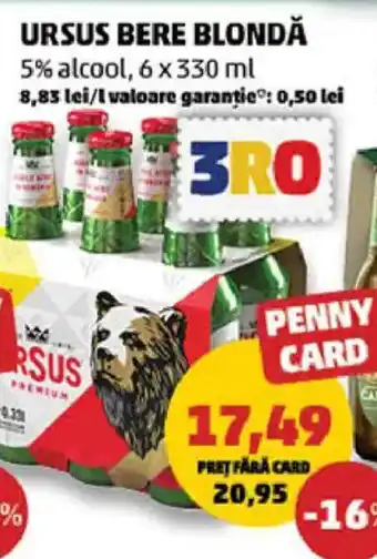 Penny URSUS Bere blondă Ofertă