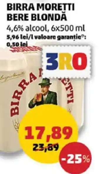 Penny BIRRA MORETTI Bere blondă Ofertă