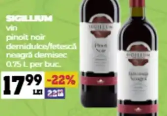 Annabella SIGILLIUM vin pinoit noir demidulce/fetescă neagră demisec Ofertă