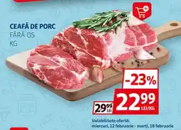 Auchan Ceafă de porc fără os Ofertă