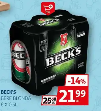 Auchan BECK'S Bere blondă Ofertă