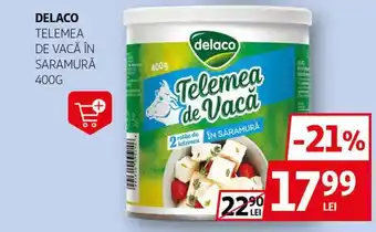 Auchan DELACO Telemea de vacă în saramură Ofertă