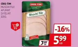 Auchan CRIS-TIM Muschi file afumat și feliat Ofertă