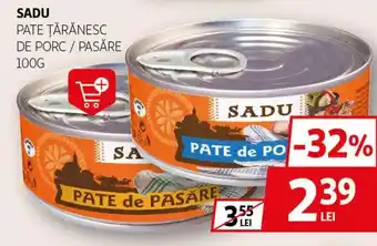 Auchan SADU Pate ţărănesc de porc / pasăre Ofertă