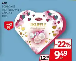 Auchan ABK Bomboane truffle lapte / căpşuni Ofertă