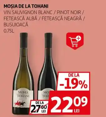 Auchan MOŞIA DE LA TOHANI Vin sauvignon blanc / pinot noir / fetească albă / fetească neagră / busuioacă Ofertă