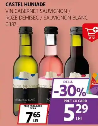 Auchan CASTEL HUNIADE Vin cabernet sauvignon / roze demisec/sauvignon blanc Ofertă