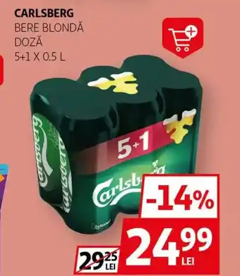 Auchan CARLSBERG Bere blondă doză Ofertă