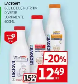 Auchan LACTOVIT Gel de duș nutritiv Ofertă