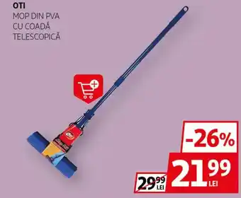 Auchan Oti mop din pva cu coadă telescopică Ofertă