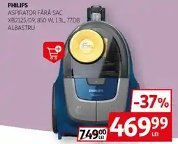 Auchan PHILIPS Aspirator fără sac xb2125/09, 850 w, 1.3l, 77db albastru Ofertă