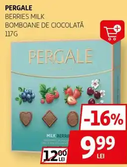 Auchan PERGALE Berries milk bomboane de ciocolată Ofertă