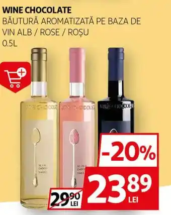 Auchan WINE CHOCOLATE Băutură aromatizată pe baza de vin alb/rose / roșu Ofertă