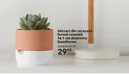 Brico Depôt Ghiveci din teracotǎ formă rotundǎ 16.1 cm diametru Good Home Ofertă