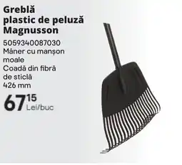 Brico Depôt Greblǎ plastic de peluzǎ Magnusson Ofertă