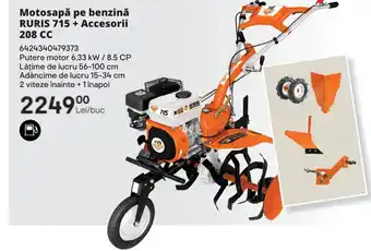 Brico Depôt Motosapă pe benzină RURIS 715 + Accesorii 208 CC Ofertă