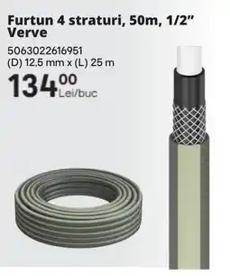 Brico Depôt Furtun 4 straturi, 50m, 1/2" Verve Ofertă