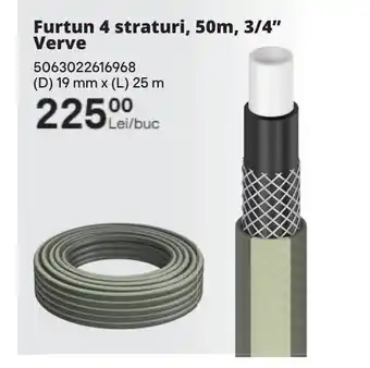 Brico Depôt Furtun 4 straturi, 50m, 3/4" Verve Ofertă