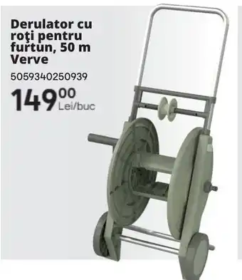 Brico Depôt Derulator cu roţi pentru furtun, 50 m Verve Ofertă