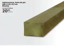 Brico Depôt Substructura, lemn de pin 240 x 3.8 x 6.2 cm Blooma Ofertă