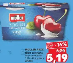 Kaufland MULLER PEZZI laurt cu fructe Ofertă